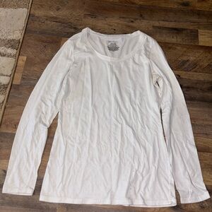 No Boundaries White Fitted Long Sleeve Tee